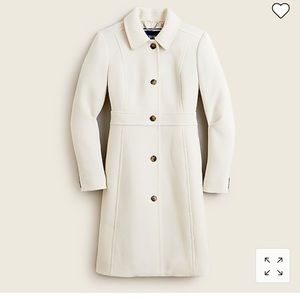 Petite Classic Lady Day Coat - Vintage White (J. Crew)